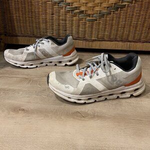 On Cloud Cloudrunner Men’s Size 10 Wide 2E Shoes White Flame Sneakers Running